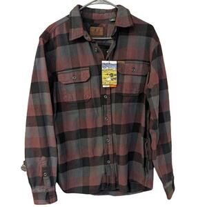 Orvis Classic Collection Plaid Flannel Worker Shirt Jacket Mens